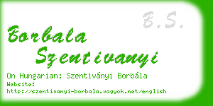 borbala szentivanyi business card