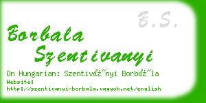 borbala szentivanyi business card
